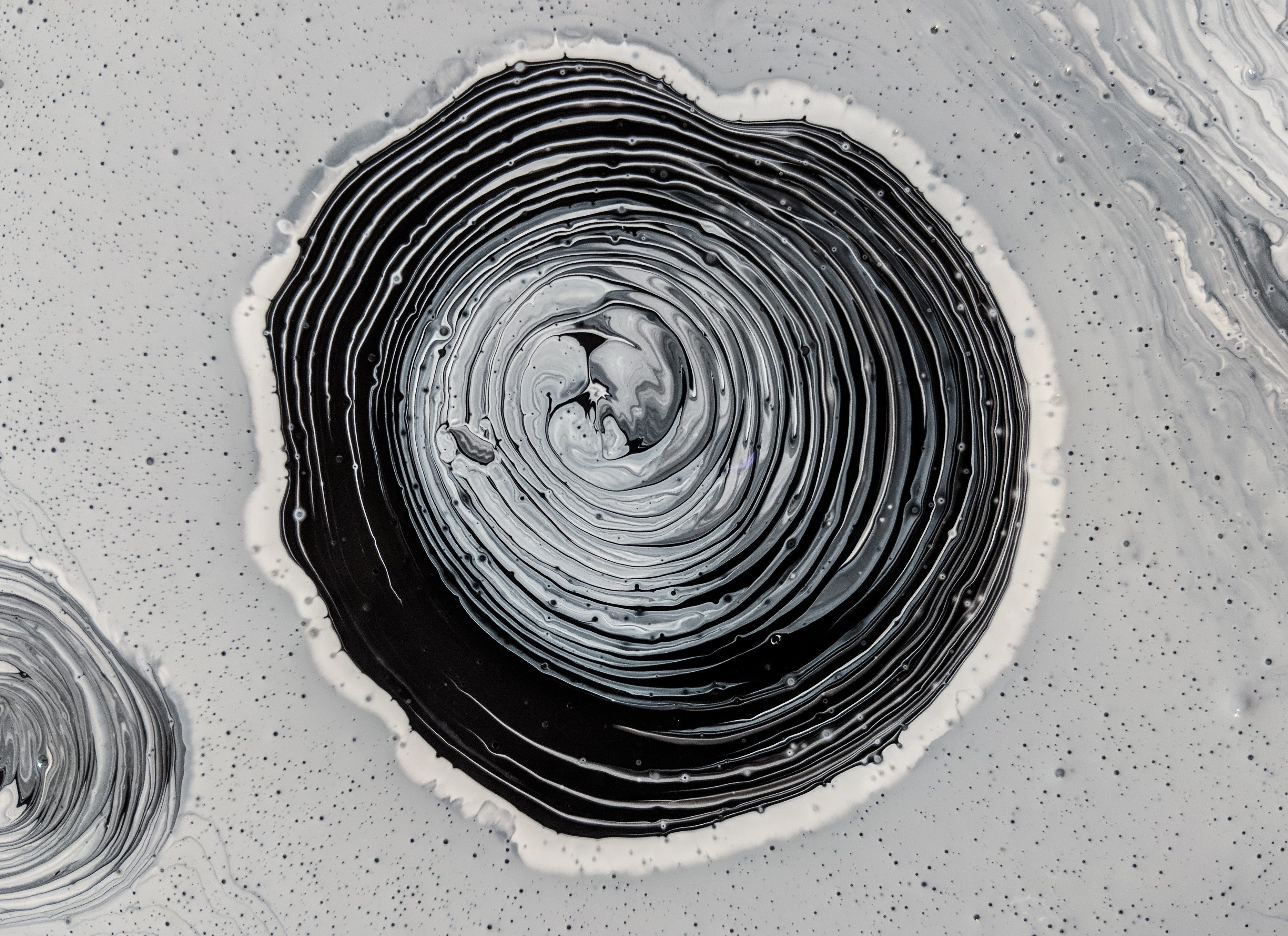 Abstract black spiral pattern