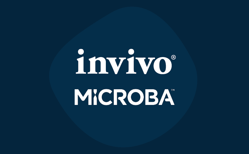 Invivo Healthcare and Microba logo lockup