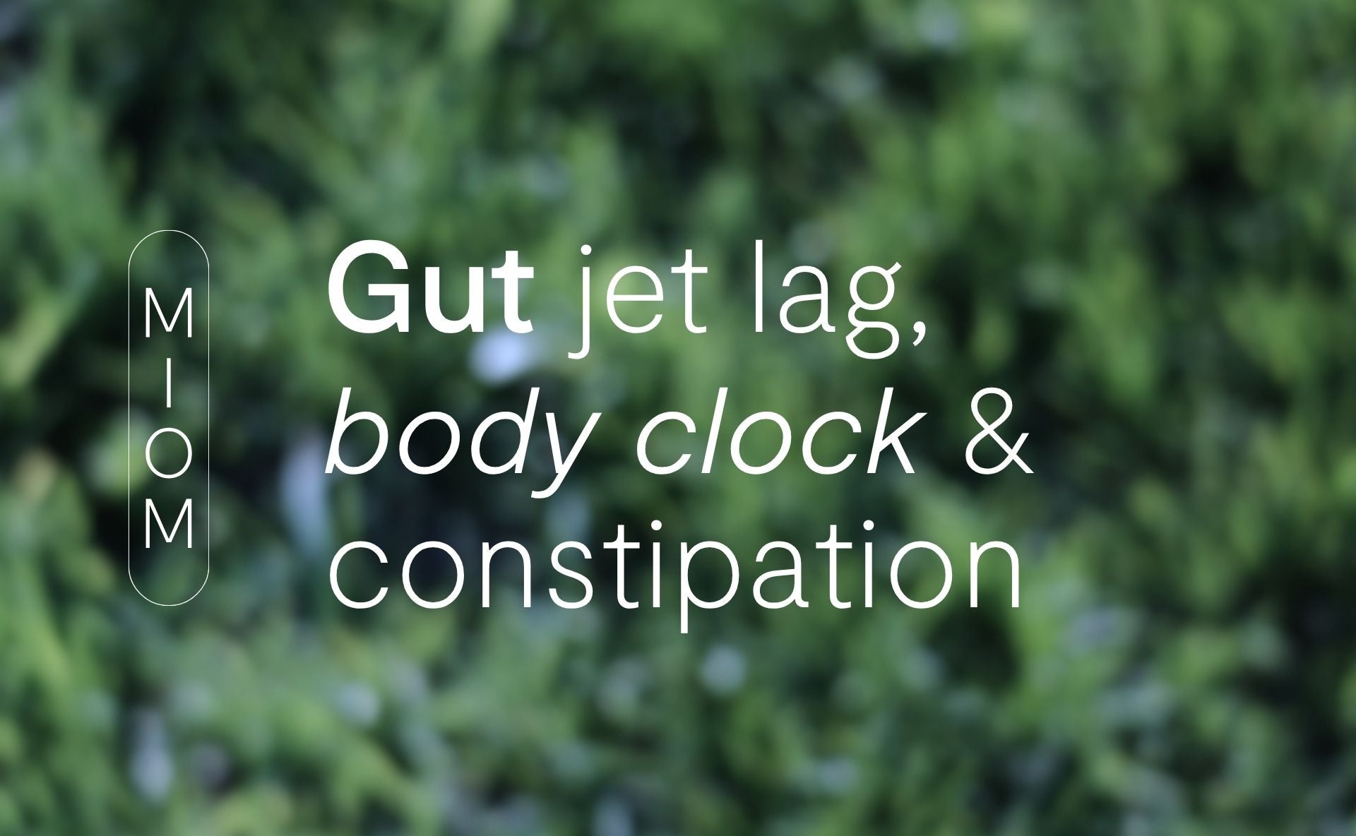 Gut jet lag: The surprising link between your body clock and constipation