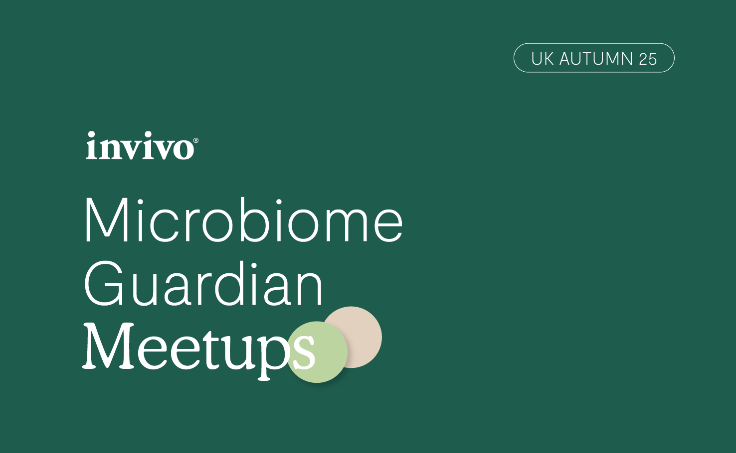 Microbiome Guardian Meetups UK Autumn 2025 title card