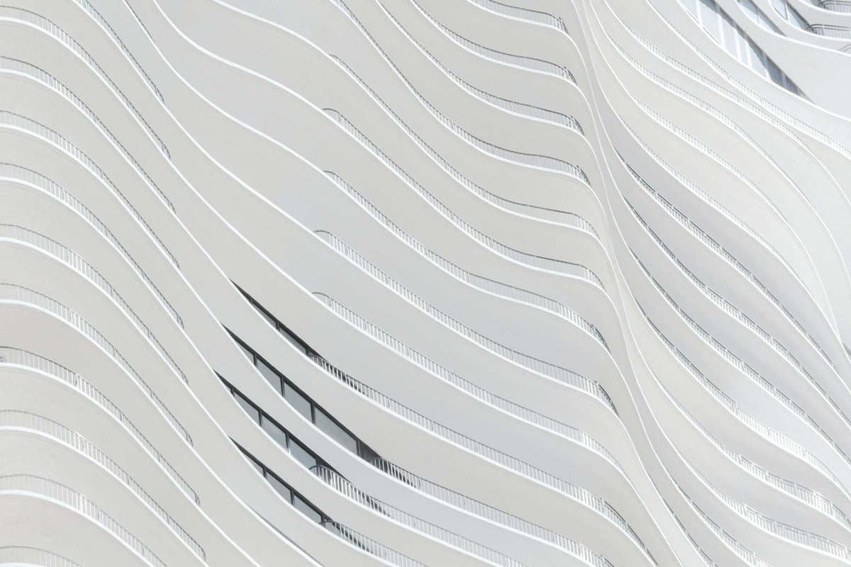 Abstract white feather-like pattern