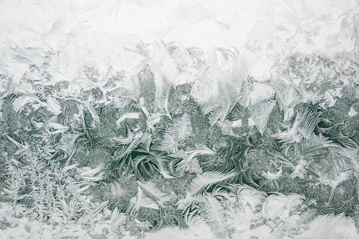 Close up of frost crystals