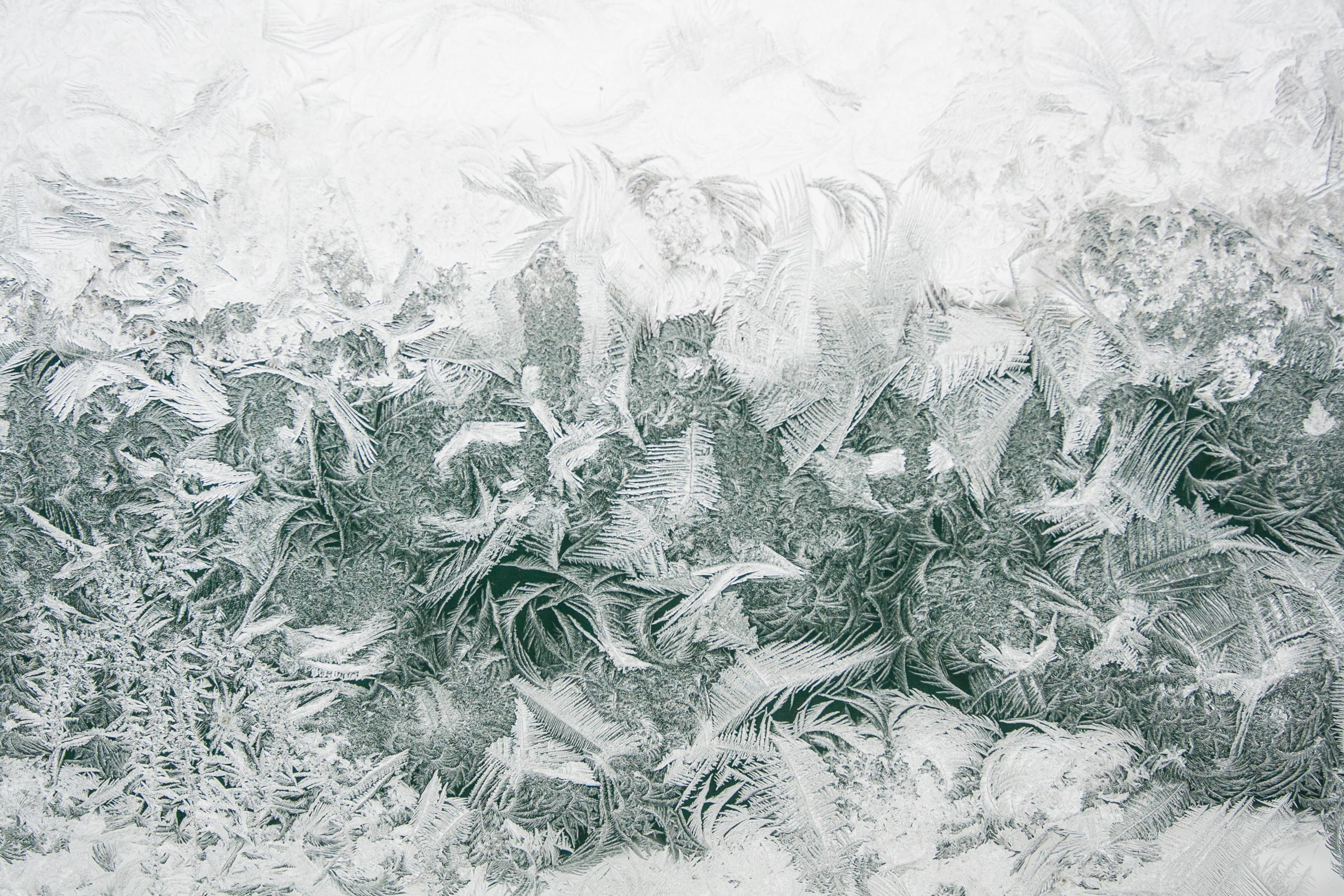 Close up of frost crystals