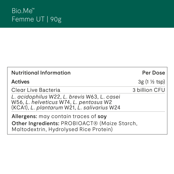 Bio.Me Femme UT | Probiotics To Support The Urinary Microbiome